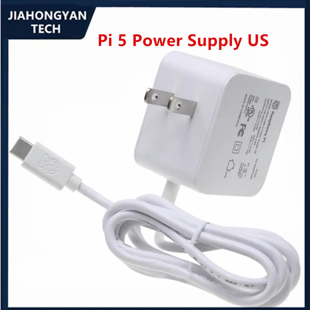 Original For Raspberry Pi 5th generation 5V5A official power supply For Raspberry Pi 5 27W USB-C power adapter