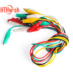 1Set / 10PCS Alligator Clips Electrical DIY Test Leads Alligator Double-ended Crocodile Clips Roach Clip Test 46CM Jumper Wire