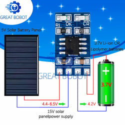 1-10PCS SD05CRMA MPPT Solar Charge Controller 1A 4.2V 3.7V 18650 LiPo Li-ion Lithium Battery Module Solar Panel Battery Charging