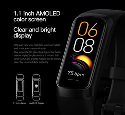 LIGE 1.1 inch Amoled Smart Watch Smartwatch Band Women Heart Rate Monitoring Waterproof men Smart Bracelet Sport Fitness Tracker