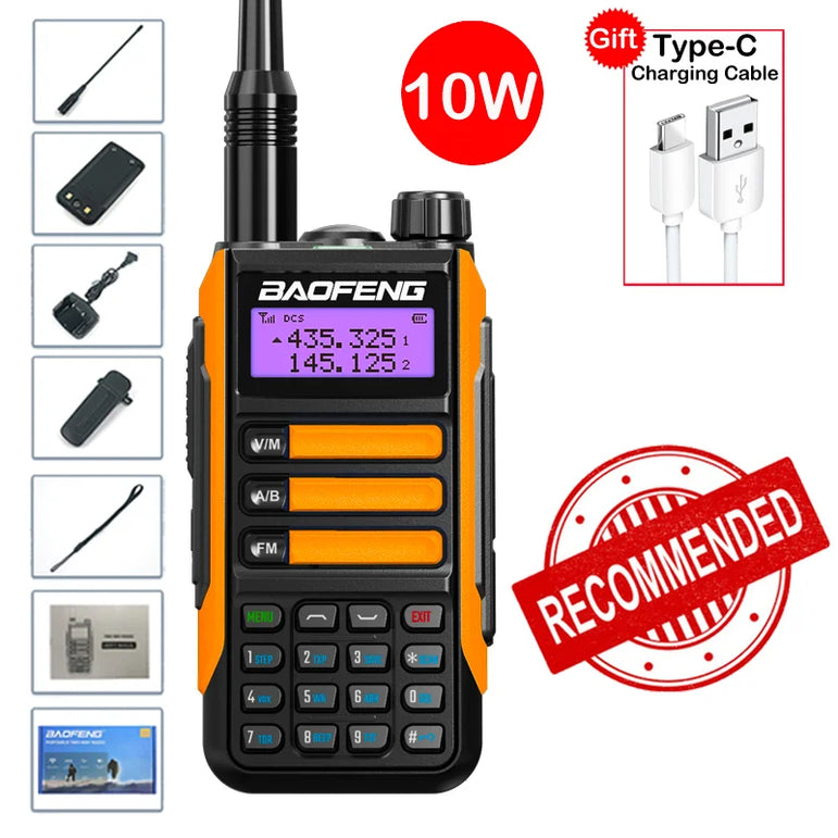 2025 Baofeng UV-16 Max IP68 Waterproof Walkie Talkie Dual Band High Power CB Radio Vhf Uhf CB Ham Radio Long Range Two Way Radio