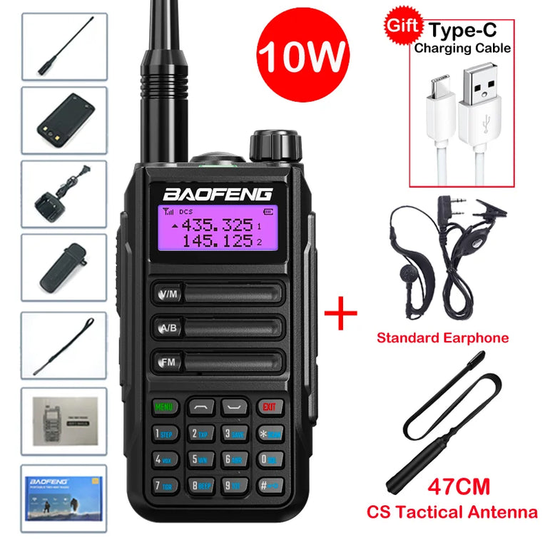 2025 Baofeng UV-16 Max IP68 Waterproof Walkie Talkie Dual Band High Power CB Radio Vhf Uhf CB Ham Radio Long Range Two Way Radio