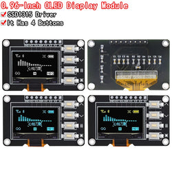 0.96 inch OLED IIC White/YELLOW BLUE/BLUE 12864 OLED Display with 4x4 key I2C SSD1315 LCD Screen Board for Arduino