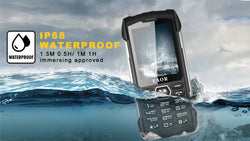 EAOR 2G Rugged Flashlight 4000mAh Big Battery Power Bank IP68 Waterproof 2.8 IPS large screen 0.3M cam MTK feature mobile Phone