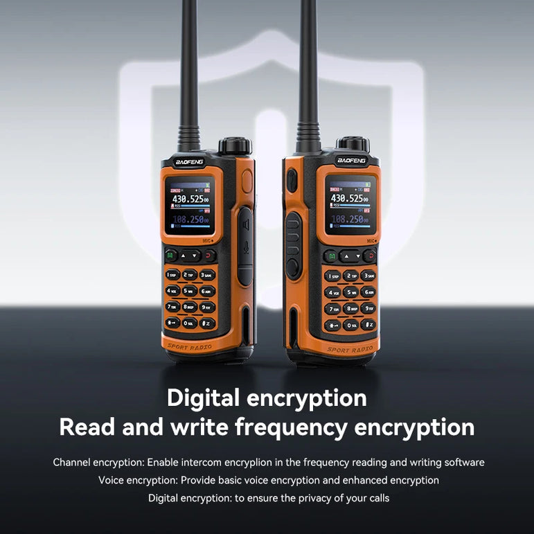 Baofeng AD-20 Walkie Talkie Full Band Analog/Digital Wireless Copy Frequency 1024CH Text Message Digital Encryption Record Radio