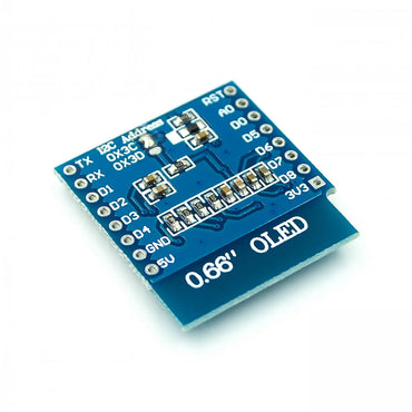 No：0.66 inch OLED Display Module for WEMOS D1 MINI ESP32 Module Arduino AVR STM32 64x48 0.66" LCD Screen IIC I2C OLED