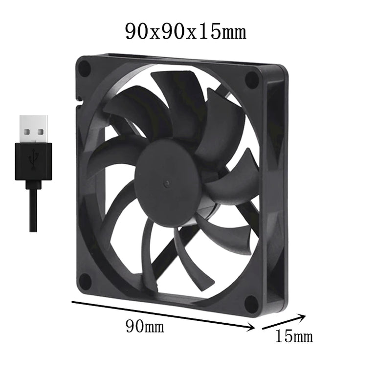 Silent USB fan 40mm 50mm 60mm 70mm 80mm 90mm 120mm cooling fans cooler With USB Cable Ventilator Fan for DIY PC Router chassis