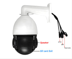 Metal Onvif Laser Infrared Auto Tracking Cruise 8MP 4K 90X Optical Zoom 360° Audio POE PTZ Surveillance Speed Dome IP Camera