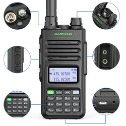 BaoFeng M-13 PRO V1 V2 High Power Multi Band Walkie Talkie Type C Charger Long Range Upgraded UV-13 PRO V1 V2 Ham Two Way Radio