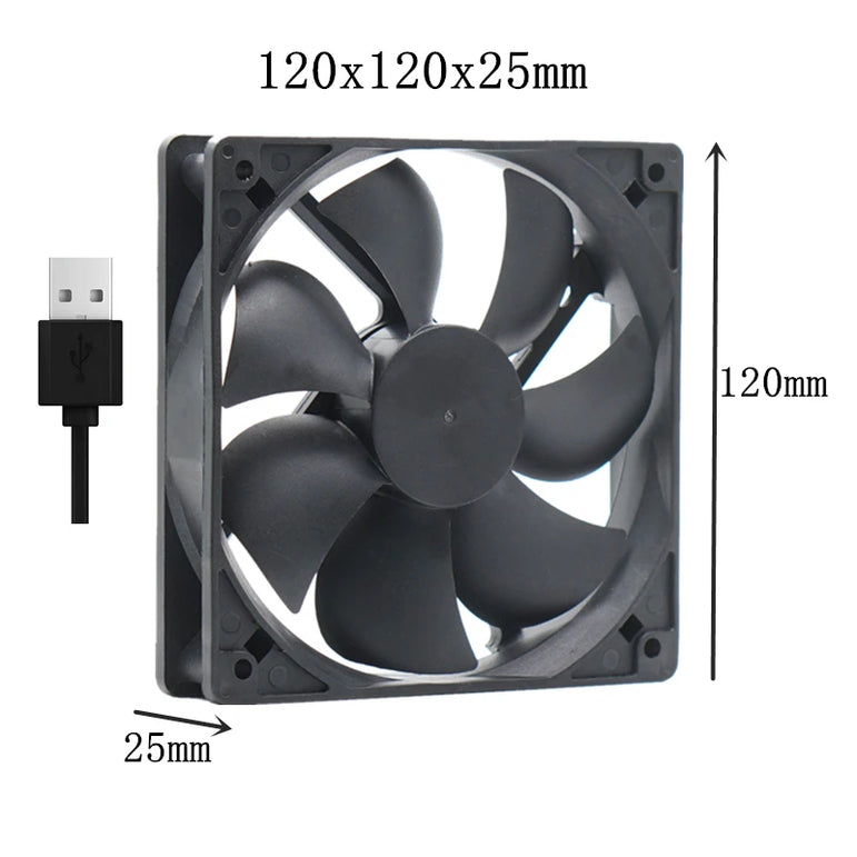 Silent USB fan 40mm 50mm 60mm 70mm 80mm 90mm 120mm cooling fans cooler With USB Cable Ventilator Fan for DIY PC Router chassis