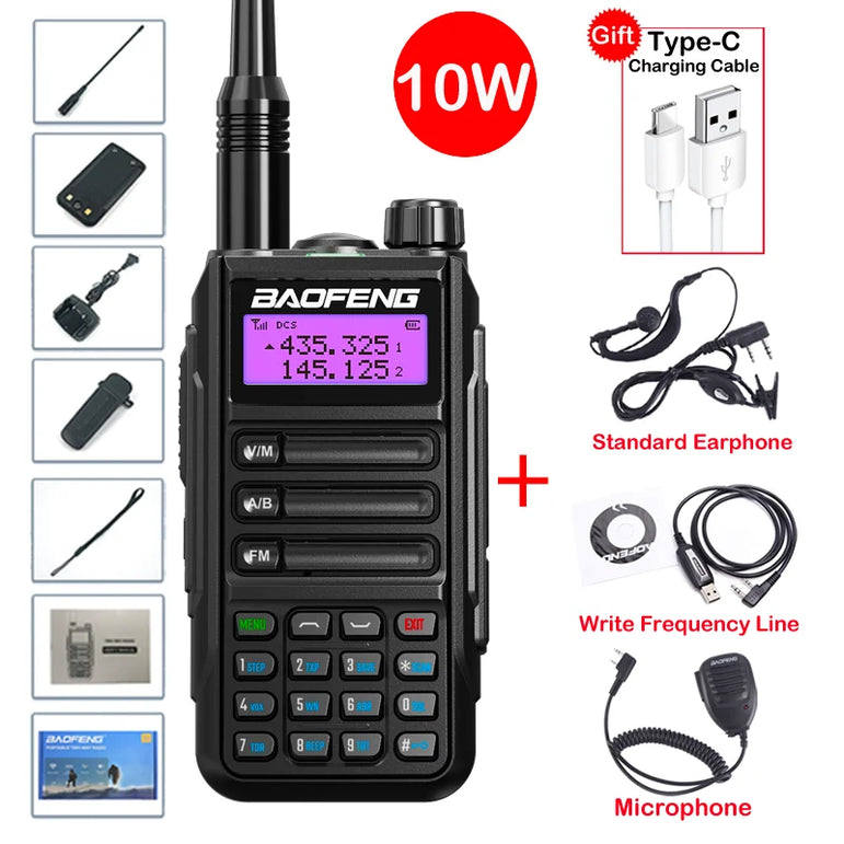 2025 Baofeng UV-16 Max IP68 Waterproof Walkie Talkie Dual Band High Power CB Radio Vhf Uhf CB Ham Radio Long Range Two Way Radio
