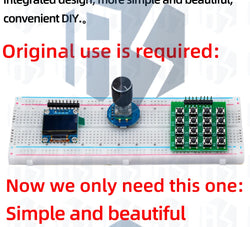 0.96/1.3 inch white oled display screen combined with EC11 rotary encoder module IIC interface for arduino