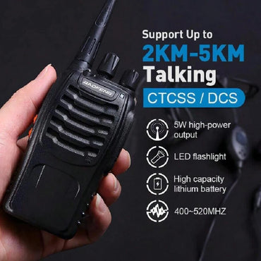 2pcs Baofeng BF-88E portable wireless Handheld walkie16CH UHF 446.00625-446.19375MHz 12.5KHz Channel Separation with USB Charger