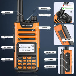 BaoFeng M-13 PRO V1 V2 High Power Multi Band Walkie Talkie Type C Charger Long Range Upgraded UV-13 PRO V1 V2 Ham Two Way Radio