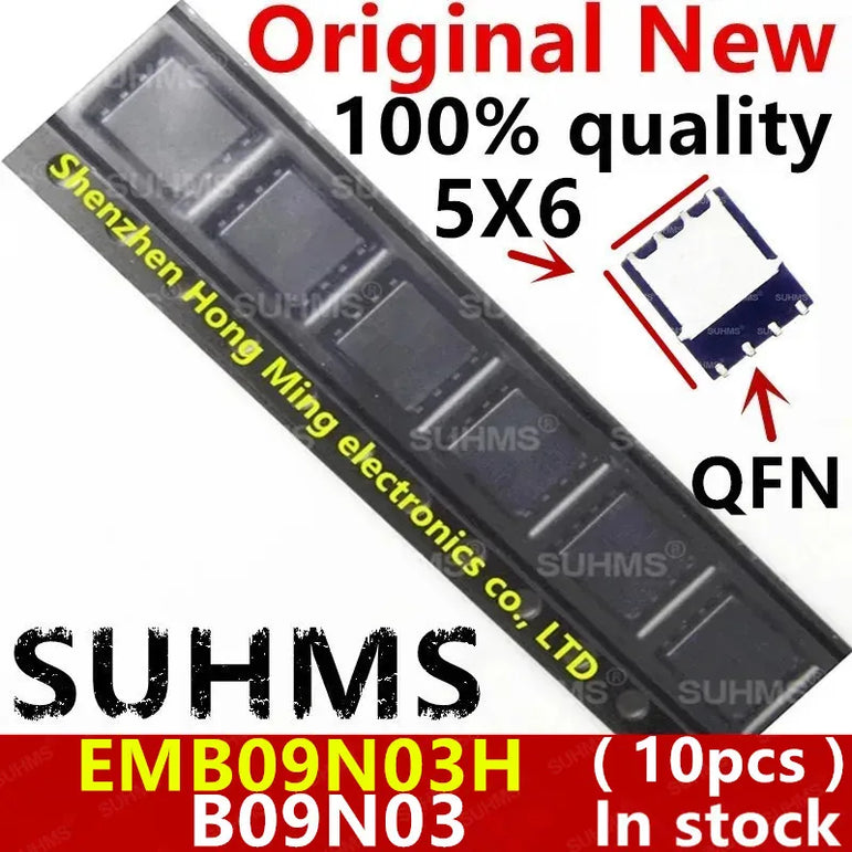 (10piece)100% New EMB09N03H EMB09N03V B09N03H B09N03V EMB09N03 B09N03 QFN-8 Chipset