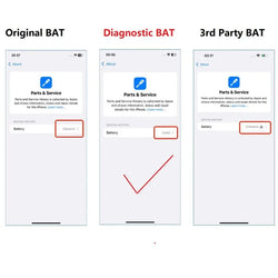 JCID Diagnostic Battery High Capacity For Iphone 12 13 14 100% Heath Visible New 0-cycle No Pop Up Used Genuine Parts On IOS 18