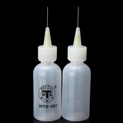 WTS-001 50ml Needle Tip Plastic Rosin Bottle Cleaning Liquid Flux AlcoholOil Dispenser Plastic Hand Bottle Cleaner DIY Repair
