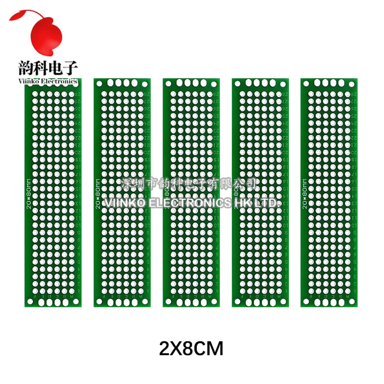 20pcs Double Side PCB Kit 2X8 3X7 4X6 5X7 5Pcs Each Mixed Prototype Board Circuit Protoboard Universal Stripboard Printed
