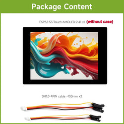 Waveshare ESP32-S3 2.41 inch AMOLED Display Development Board 600×450 Touchscreen ESP32 Display for  Arduino IDE ESP-IDF HMI