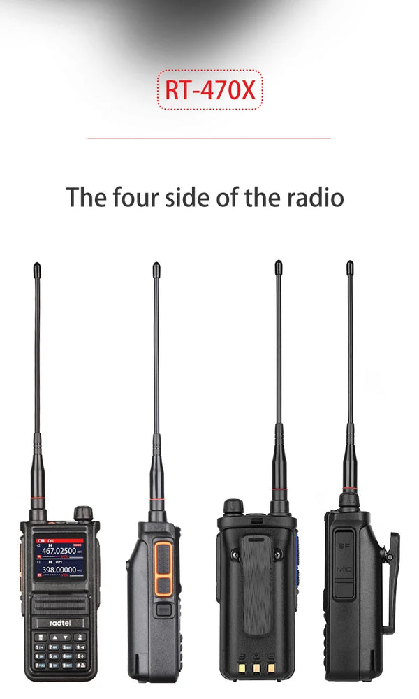 Radtel RT-470X Full Band Ham Radio 256 Channel Air Band Two Way Radio USB-C Aviation NOAA Police Marine Amateur HT Scanner Roger