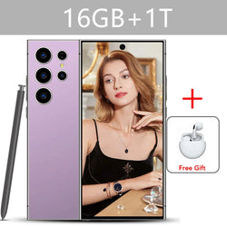 SMS 24 Ultra High-end Mobile Phone 16GB+1TB Cellphone 7800mAh Global Version HD Cell Phone 5G Dual SIM Smartphone Face Unlocked