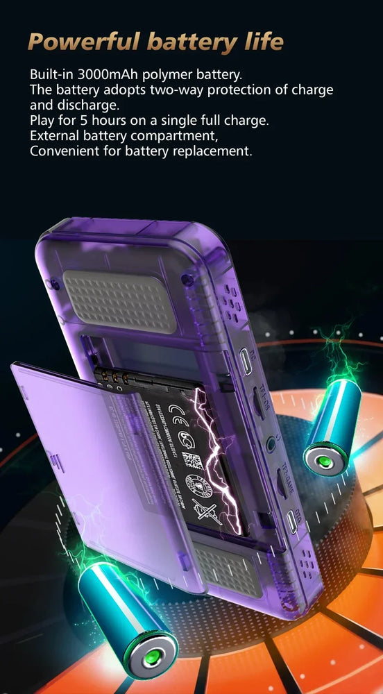 BOYHOM R36H Dual-RAM & Genuine Linux ARKOS Retro Handheld Classic Game Consoles 3.5 inch IPS Screen Portable Video Player