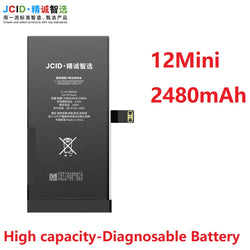 JCID Diagnostic Battery High Capacity For Iphone 12 13 14 100% Heath Visible New 0-cycle No Pop Up Used Genuine Parts On IOS 18