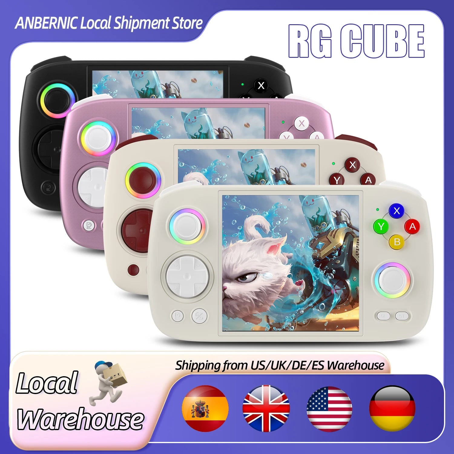 ANBERNIC RGCube Handheld Game Console Android 13 Game Player 3.95