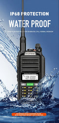 Baofeng UV-S22 PRO V2 IP68 Waterproof Walkie Talkie Dual Band 136-174/400-520MHz Ham Radio 10W Power 50KM Range 128CH FM Radio