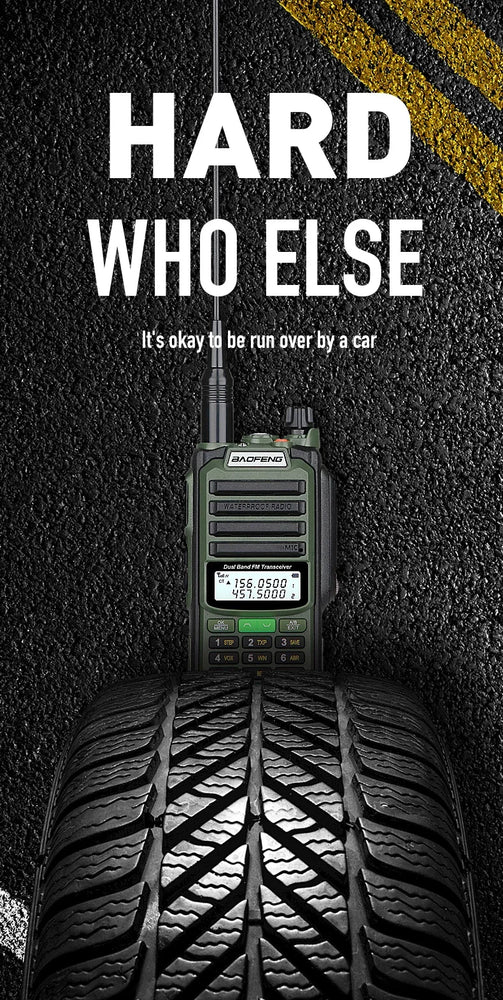 Baofeng UV-S22 PRO V2 IP68 Waterproof Walkie Talkie Dual Band 136-174/400-520MHz Ham Radio 10W Power 50KM Range 128CH FM Radio