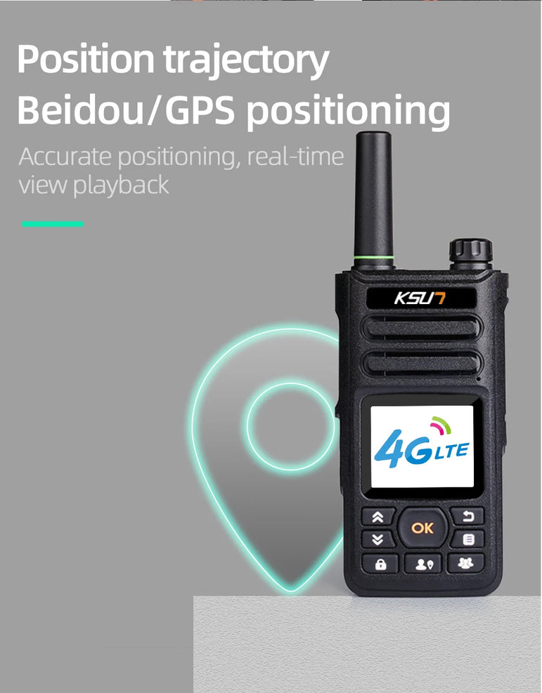 KSUN ZL10 Zello Walkie Talkie Handy Long Range 4G GPS Wifi Blue tooth Mobile Ham Radio Two Way Radio Walkie Talkie 100km