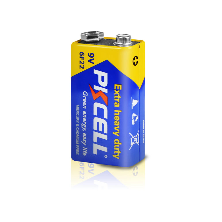 20pcs PKCELL  9V 6F22 Battery primary Carbon Zinc Super Heavy Duty PP3 Battery for Smoke Alarm ,warnning light KTV uses