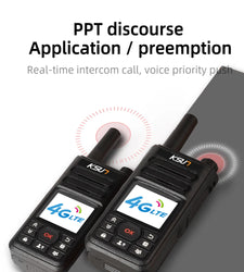 KSUN ZL10 Zello Walkie Talkie Handy Long Range 4G GPS Wifi Blue tooth Mobile Ham Radio Two Way Radio Walkie Talkie 100km