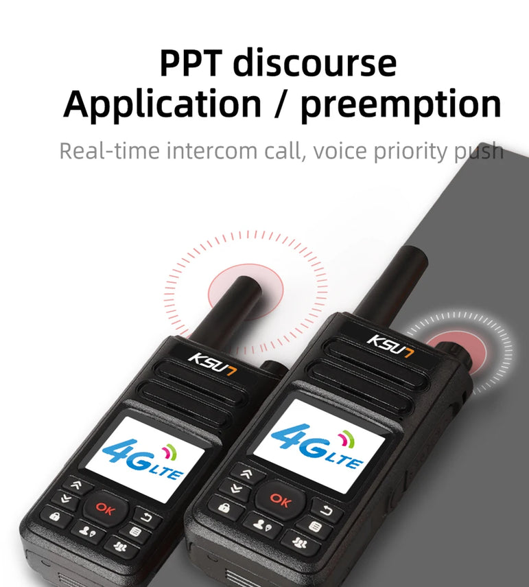 KSUN ZL10 Zello Walkie Talkie Handy Long Range 4G GPS Wifi Blue tooth Mobile Ham Radio Two Way Radio Walkie Talkie 100km