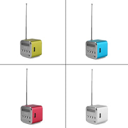 TD-V26 Mini Speaker  FM Radio Receiver MP3 Music Player LCD soundbar Micro SD TF Music Stereo Loudspeaker