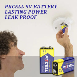 20pcs PKCELL  9V 6F22 Battery primary Carbon Zinc Super Heavy Duty PP3 Battery for Smoke Alarm ,warnning light KTV uses