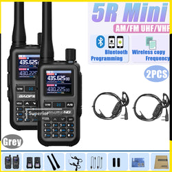 1/2PCS Baofeng UV-5R Mini Walkie Talkie Bluetooth Programming Type-C Dual PTT Lightweight 999 Channels Flashlight Frequency Copy