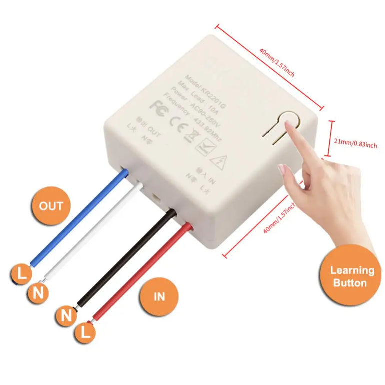 220V Wifi Wireless Switch Smart Lmap LED Lighting Controller 1/2/3gang Remote Control RF Relay Receuver Board Wall Switch