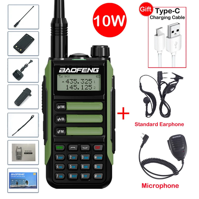 2025 Baofeng UV-16 Max IP68 Waterproof Walkie Talkie Dual Band High Power CB Radio Vhf Uhf CB Ham Radio Long Range Two Way Radio
