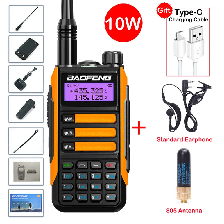 2025 Baofeng UV-16 Max IP68 Waterproof Walkie Talkie Dual Band High Power CB Radio Vhf Uhf CB Ham Radio Long Range Two Way Radio
