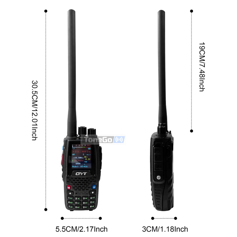 Air Band Transmit KT-A16 Walkie Talkie TX:108.000-136.999MHz RX:108.0000-136.999MHz 6W 200Ch W/10 NOAA Weather Forecast Channels