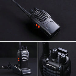 2pcs Baofeng BF-88E portable wireless Handheld walkie16CH UHF 446.00625-446.19375MHz 12.5KHz Channel Separation with USB Charger