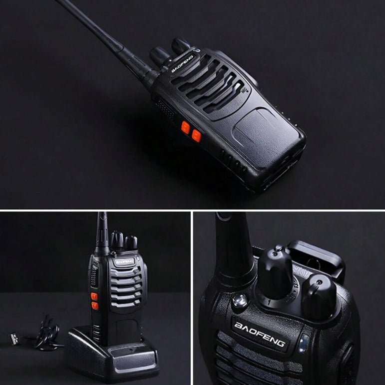 2pcs Baofeng BF-88E portable wireless Handheld walkie16CH UHF 446.00625-446.19375MHz 12.5KHz Channel Separation with USB Charger