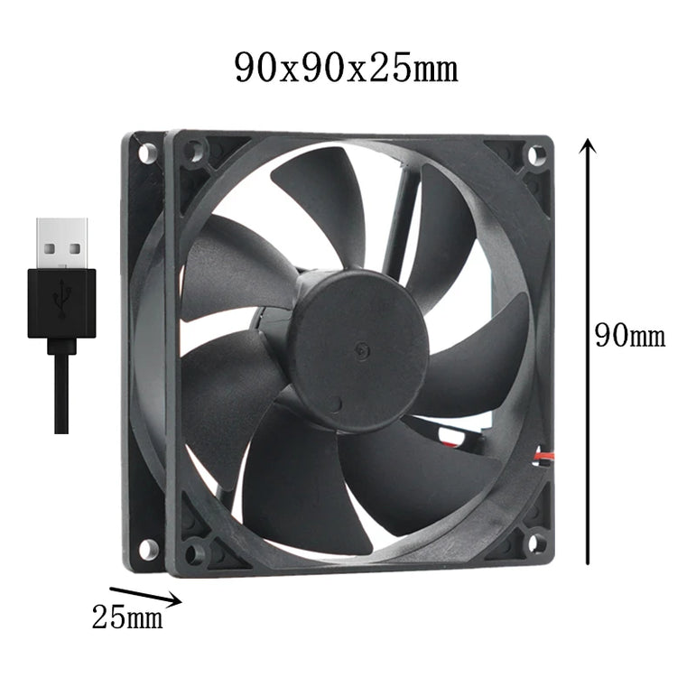 Silent USB fan 40mm 50mm 60mm 70mm 80mm 90mm 120mm cooling fans cooler With USB Cable Ventilator Fan for DIY PC Router chassis