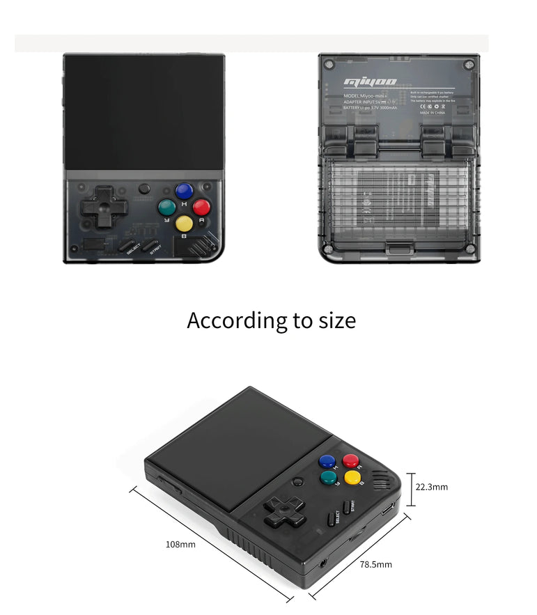 MIYOO Mini Plus Portable Retro Handheld Game Console 3.5''IPS HD Screen Linux System Mini + Classic Gaming Emulator Players Gift