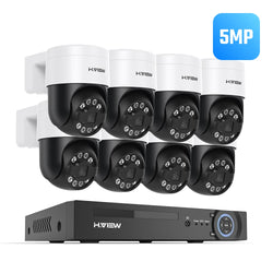 H.view 8CH 4K 5MP 8MP CCTV Security Camera System PTZ Home Video Surveillance Kit Outdoor IP Camera Humanoid Detection
