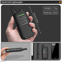 2PCS Mini Walkie Talkie Baofeng BF-T20 PortableTwo Way Radio Charging USB VOX For BF-C9 BF-888S KD-C1 for Station Hotel Hunting