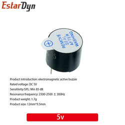 10PCS Active Buzzer 3V/5V/12V/16R TMB12A03 TMB12A05 TMB12A12 Magnetic Long Continous Beep Tone 12095 12*9.5mm Mini Plug Speaker