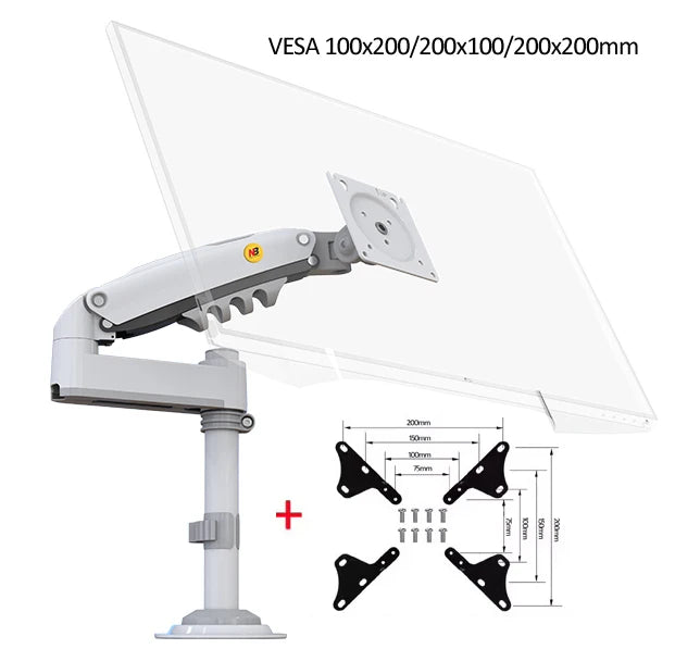 NEW NB H100 Gas Spring 22-35" LCD LED Monitor Holder Arm Full Motion Desktop Monitor TV Mount Bracket Load 2-12 kgs