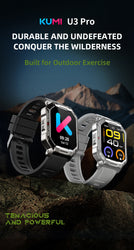 New KUMI U3 Pro Smart Watch 1.83'' Smartwatch Bluetooth Call 100+ Sport Heart Rate for Men Women Support IP68 Waterproof